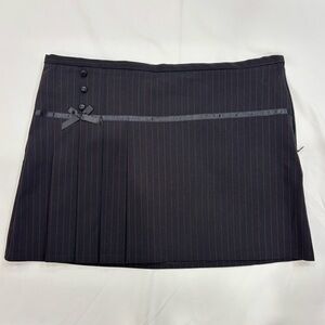 Black Pinstripe Mini Skirt
